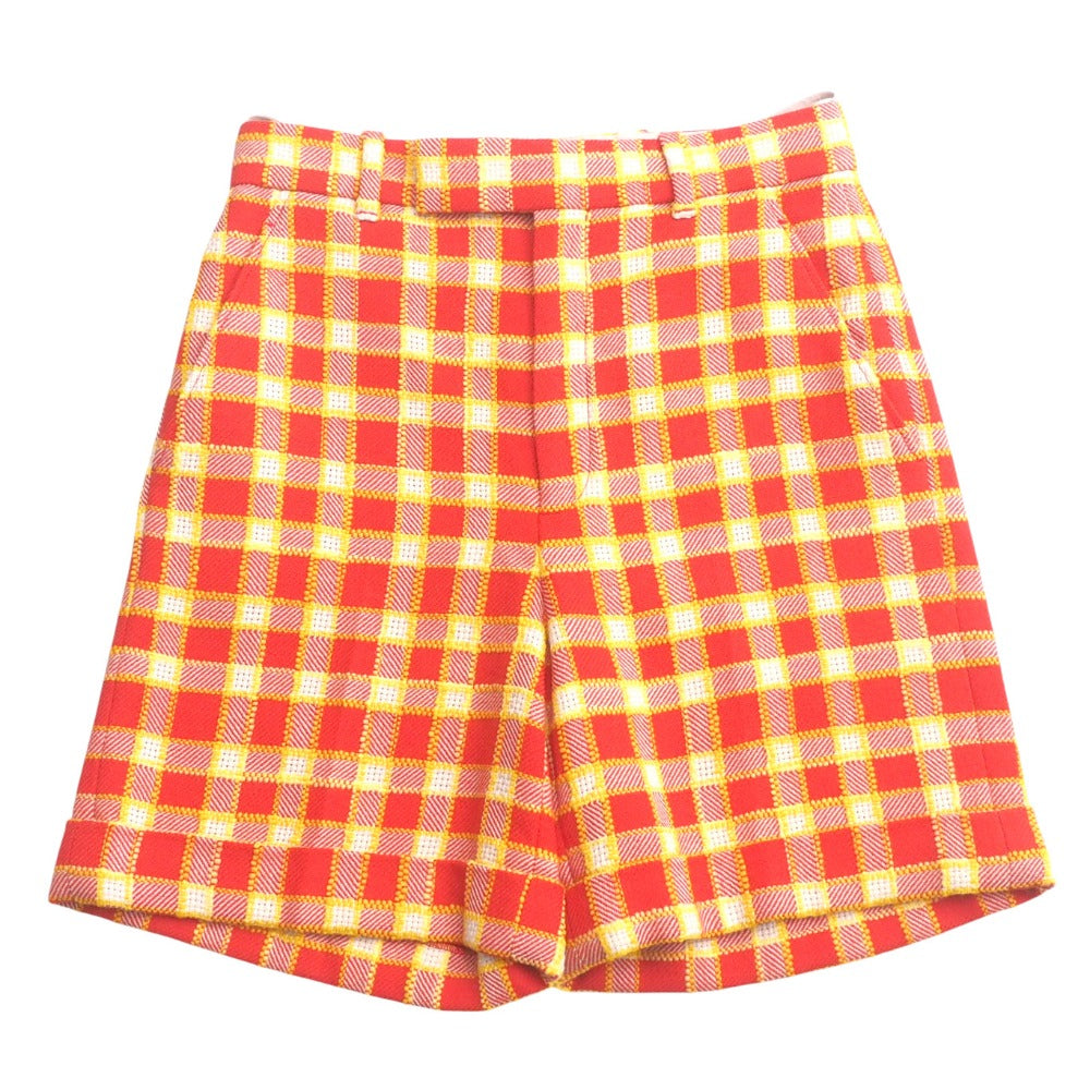 GUCCI Shorts 609574 tweed Orange x Yellow Women 36