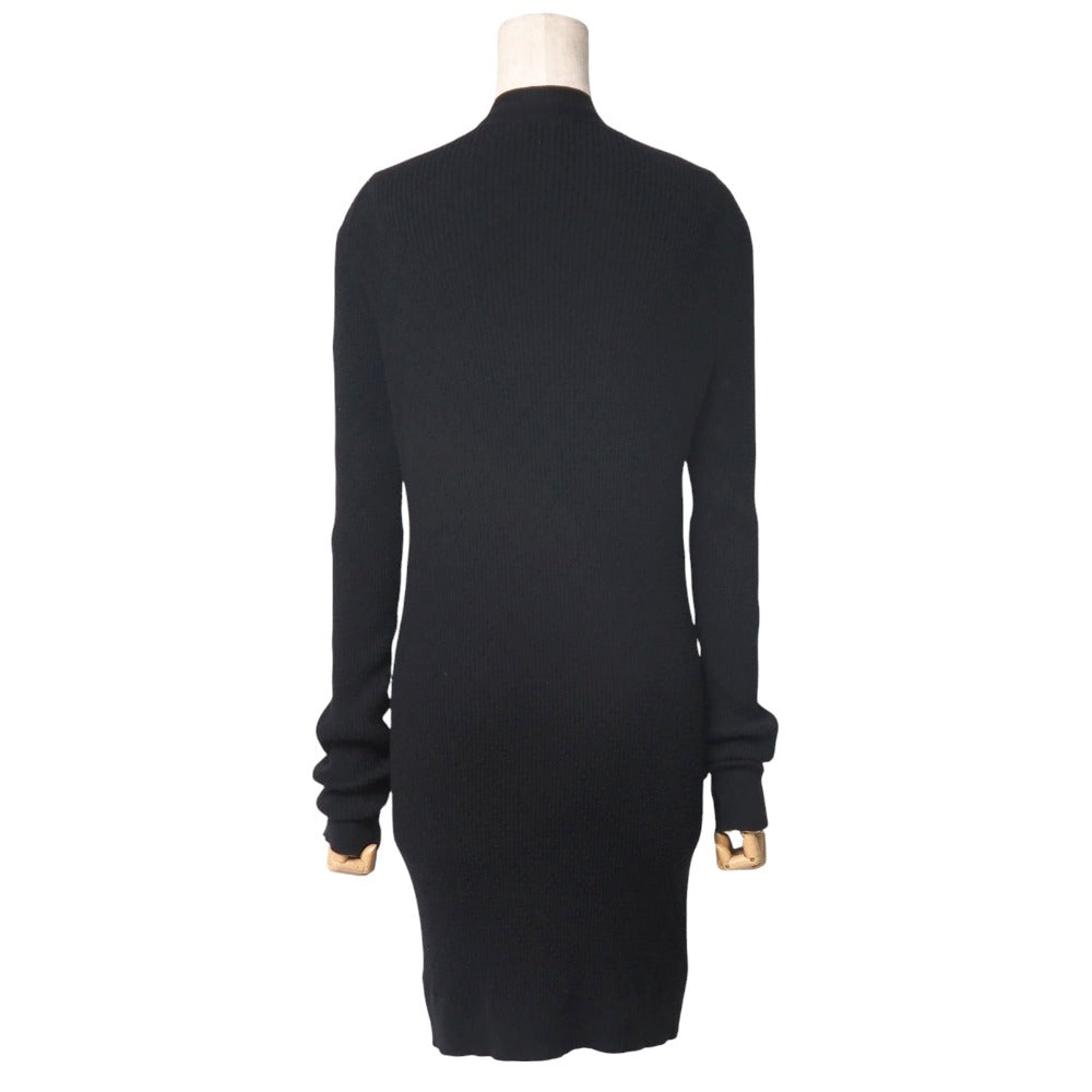 CHANEL knit cotton black P45654 Women 38