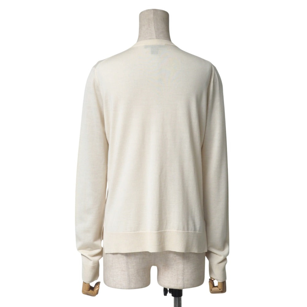 LOUIS VUITTON cardigan 35% wool, 35% cashmere, 30% silk Ivory S