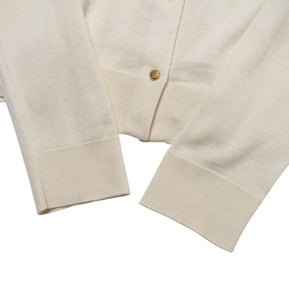 LOUIS VUITTON cardigan 35% wool, 35% cashmere, 30% silk Ivory S