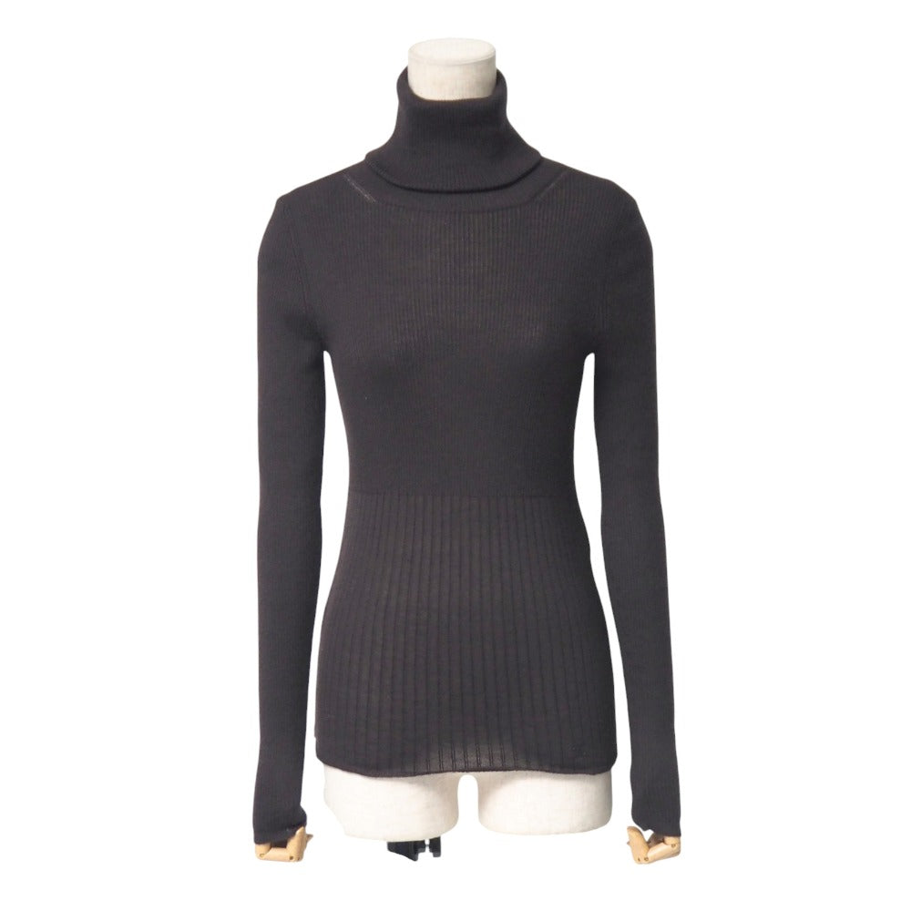 CHANEL knit Cashmere 70% Silk 30% Brown P16101 Women 38