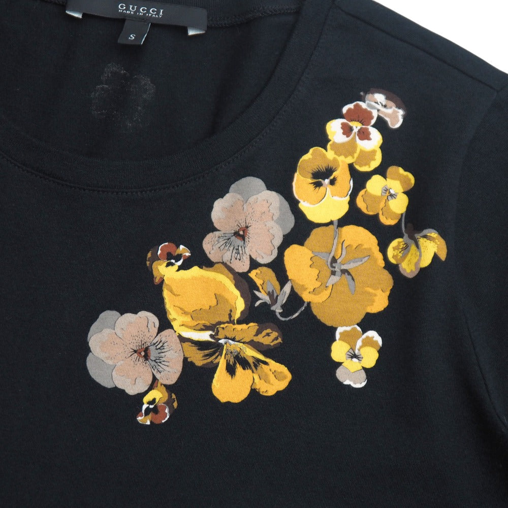 GUCCI Short sleeve T-shirt cotton Black Beige type Yellow type 271582 X3776 Women S