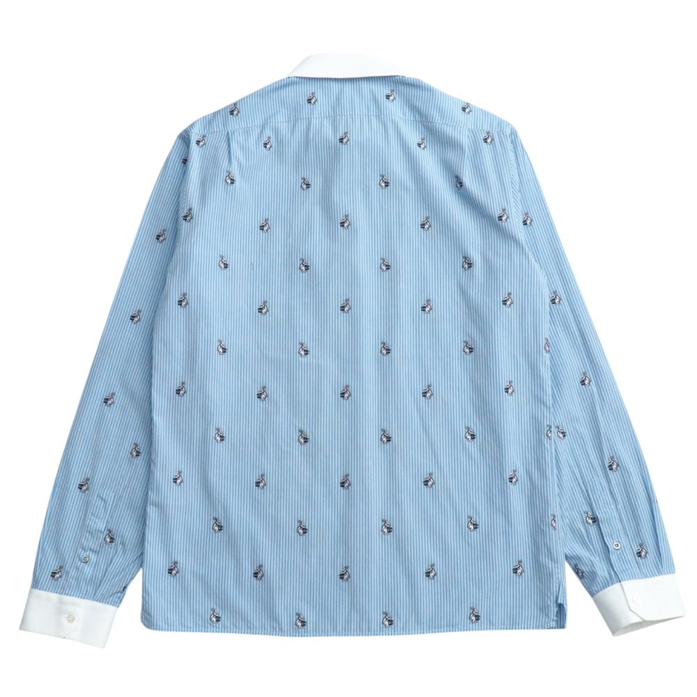 GUCCI Long sleeve shirt cotton Blue white Cambidge Cambridge 474002 Z381C 40