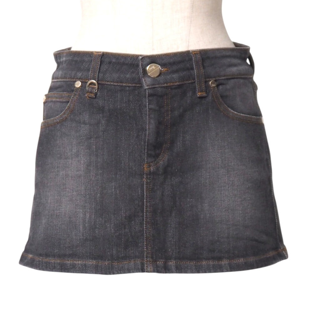 GUCCI Mini skirt cotton Black type 166827 XZ007 40