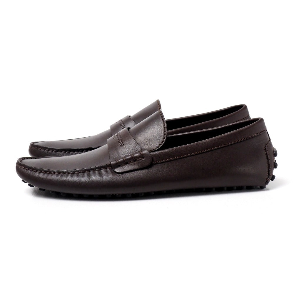 LOUIS VUITTON Slip-on leather Brown ND 0111 8