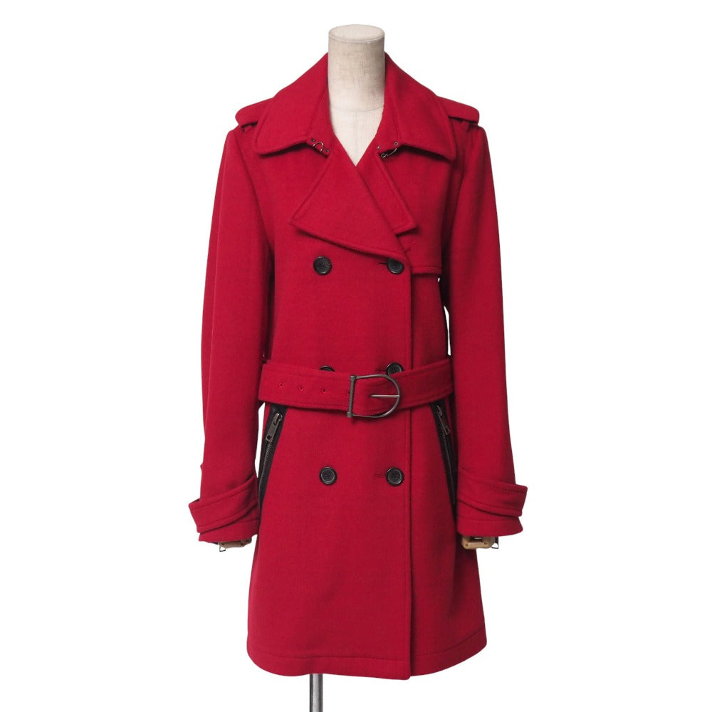 BURBERRY trench coat 90% wool, 10% cashmere Red FF713-335-18 42