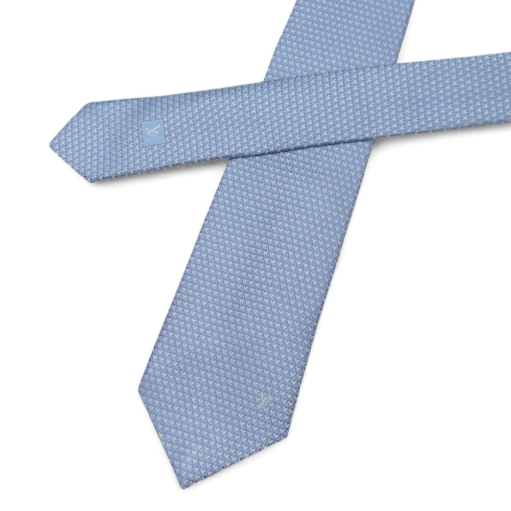 LOUIS VUITTON tie ãã¤ã¤ã¢ã³ããã¤ 8CM 100% silk Light blue gray M71209