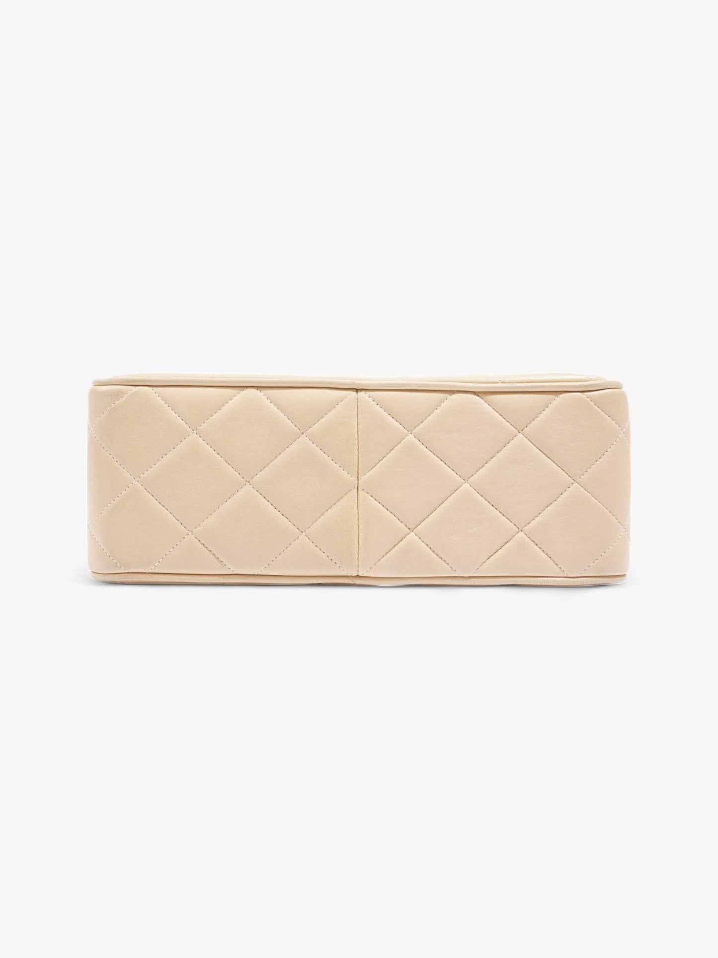 Chanel  Square Flap Beige Lambskin Leather Jumbo