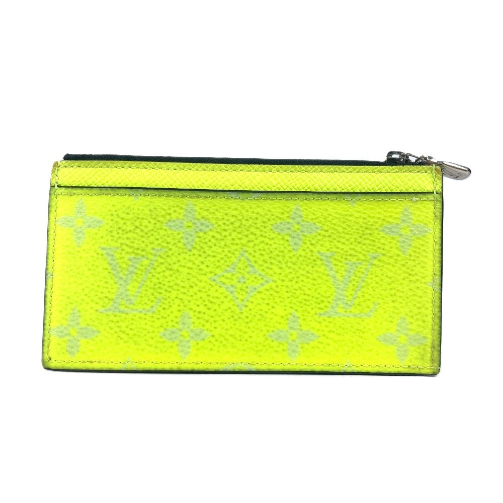LOUIS VUITTON Coin case M30950 Taiga Leather, Monogram Canvas yellow Taigalama Coin card holder Women(Unisex)