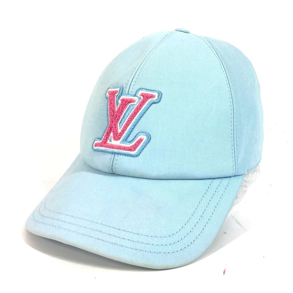 LOUIS VUITTON cap M7318L cotton blue LV remix Cap LV Signature L