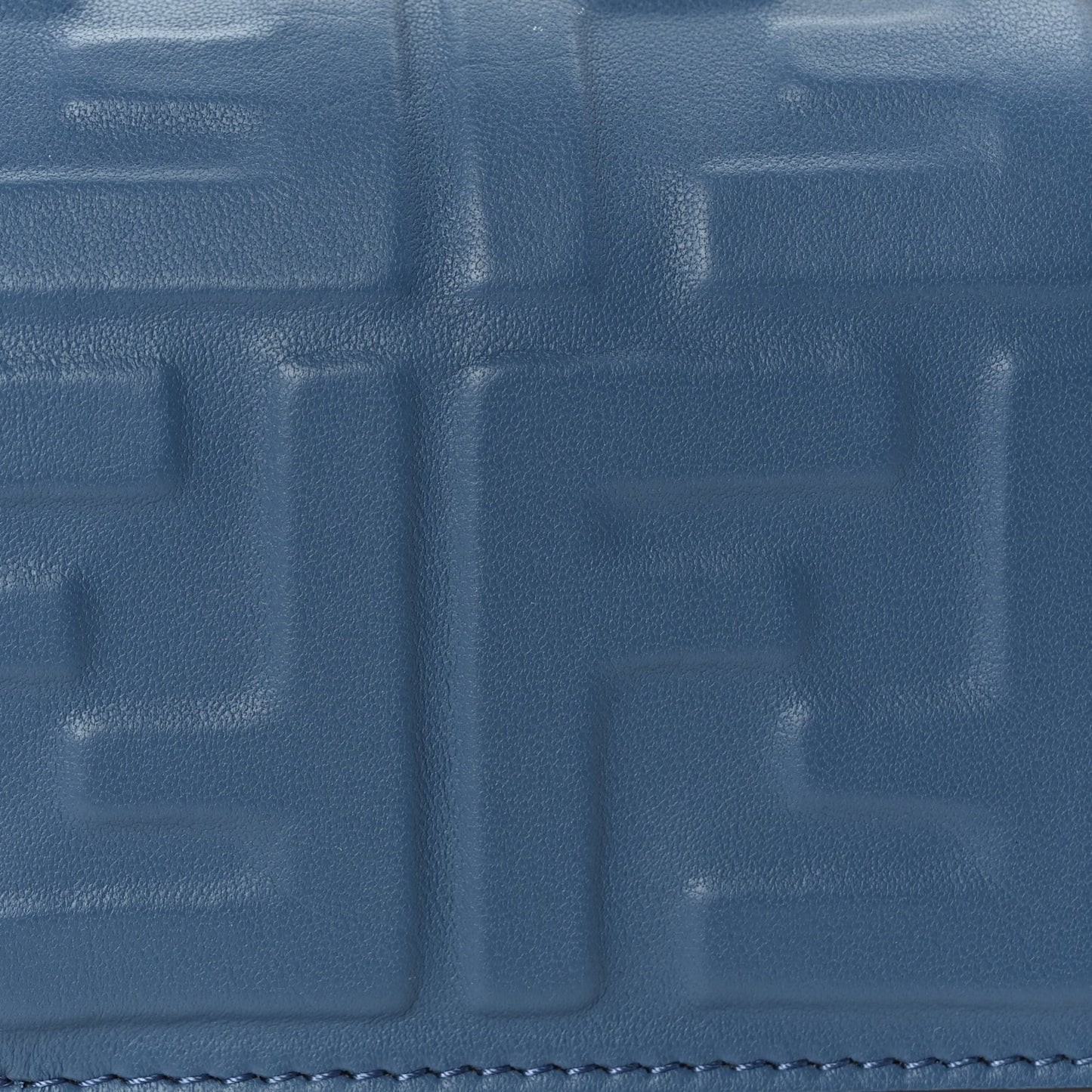 Fendi Nappa FF 1974 Embossed Baguette Mirto