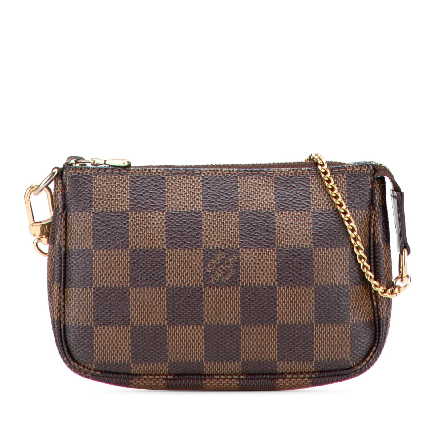 Brown Louis Vuitton Damier Ebene Mini Pochette Accessoires Handbag