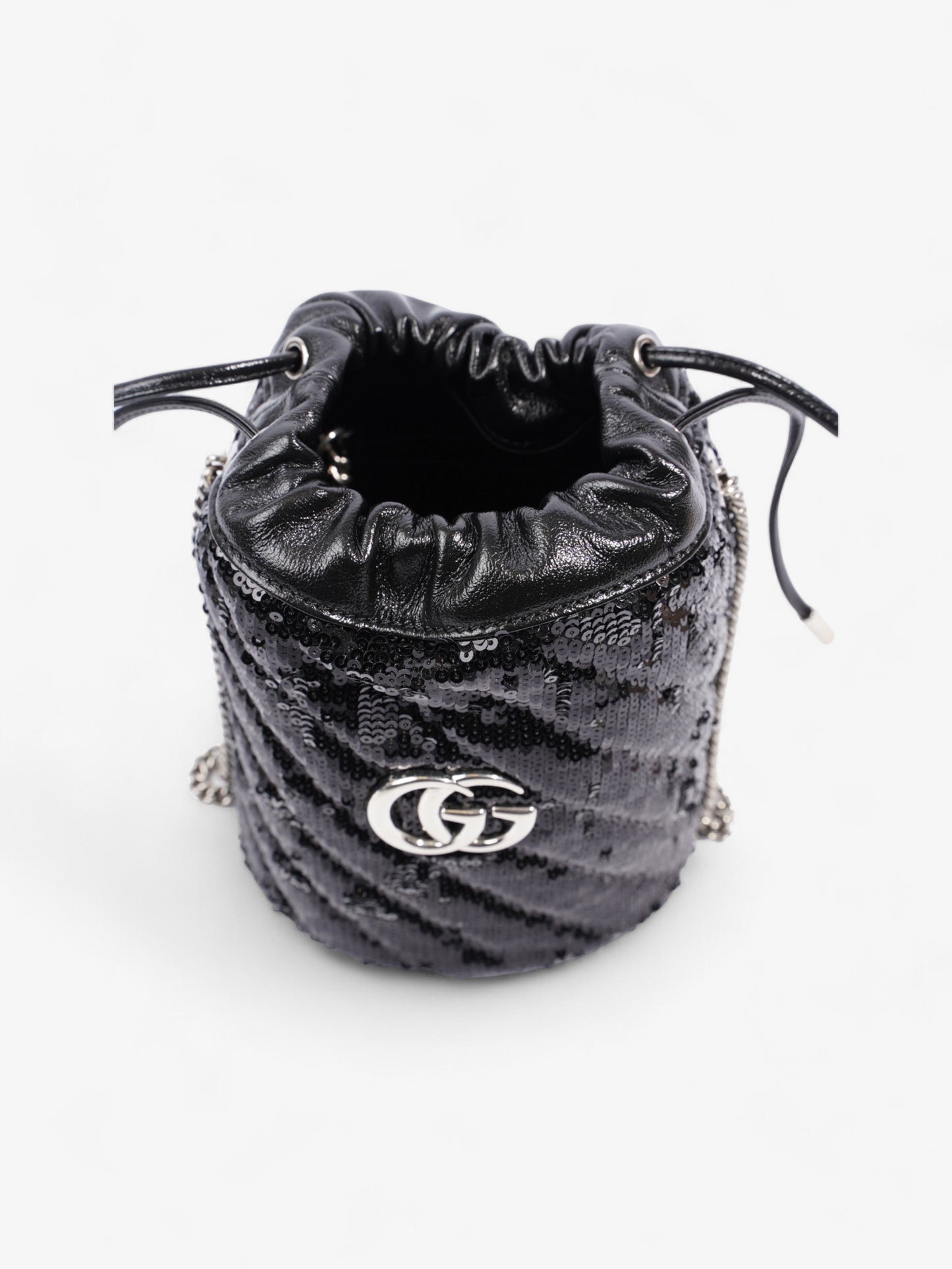 Gucci GG Marmont Bucket Bag Black Sequin