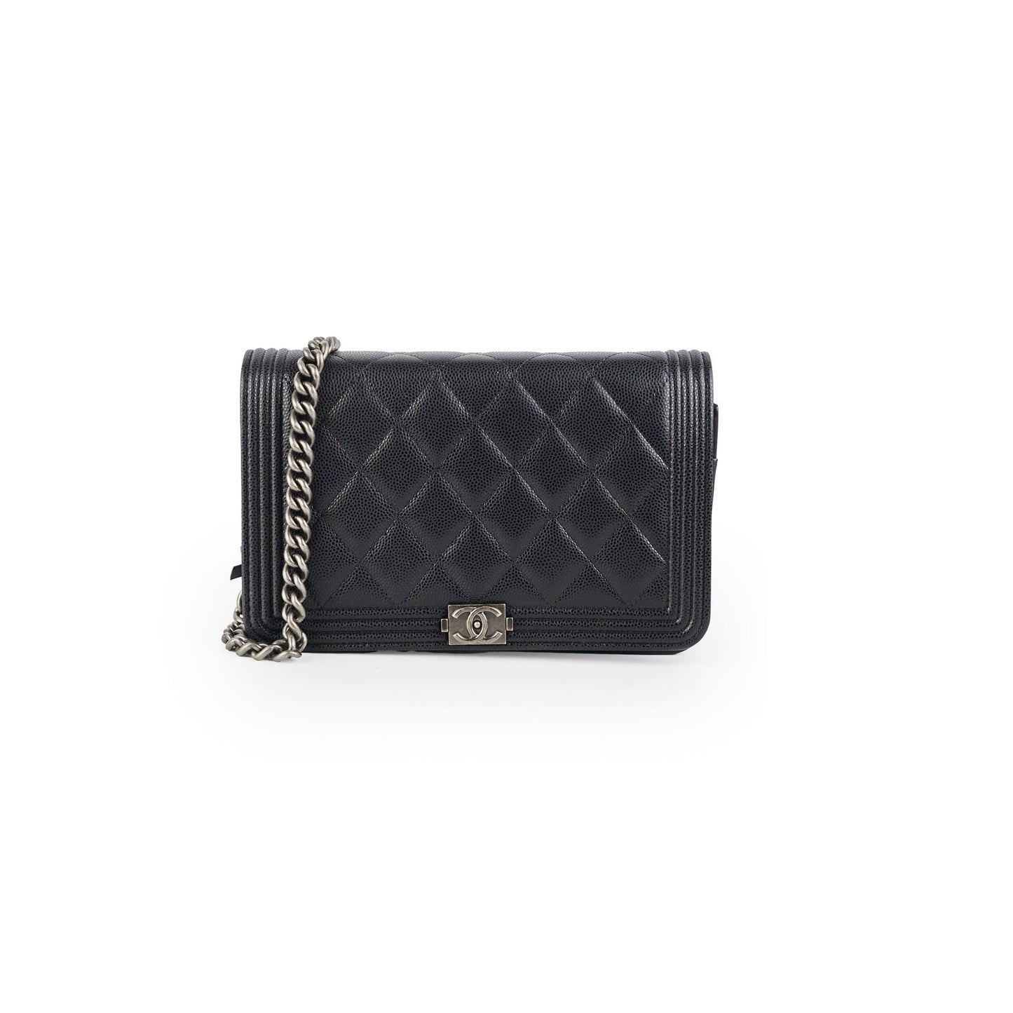 Deal of The Week - Chanel Boy Caviar Black Wallet On Chain WOC