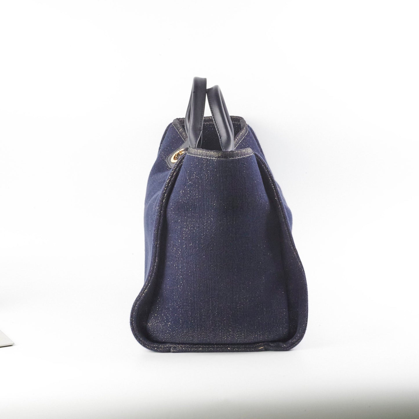 Chanel Deauville Tote Navy/Gold