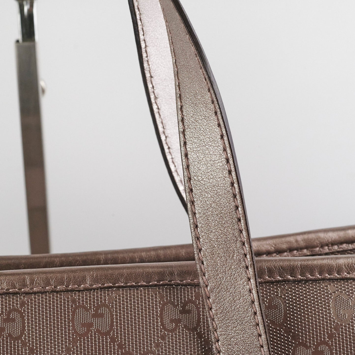 Gucci Silver/Grey Monogram Tote