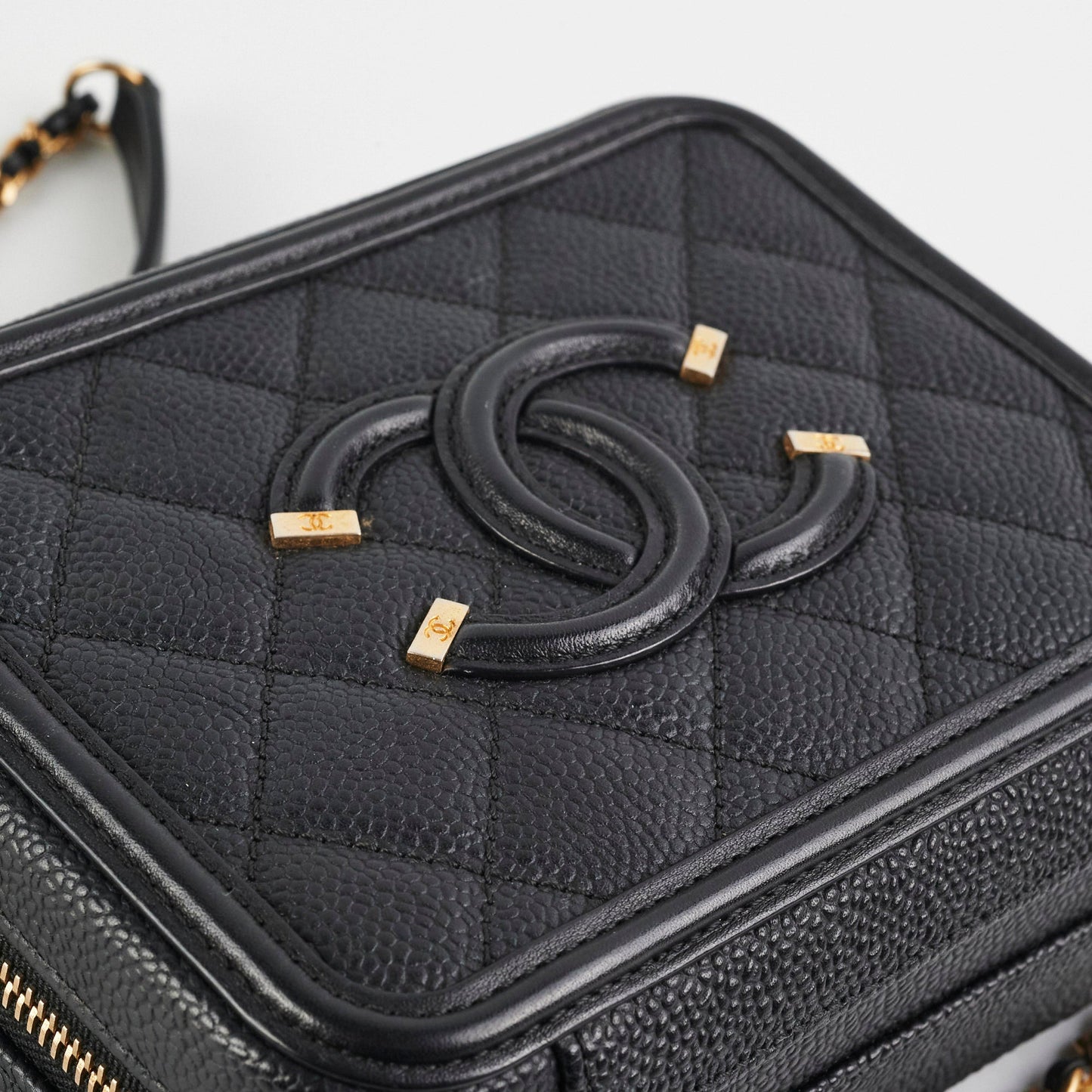 Chanel Filigree Small Caviar Vanity Black