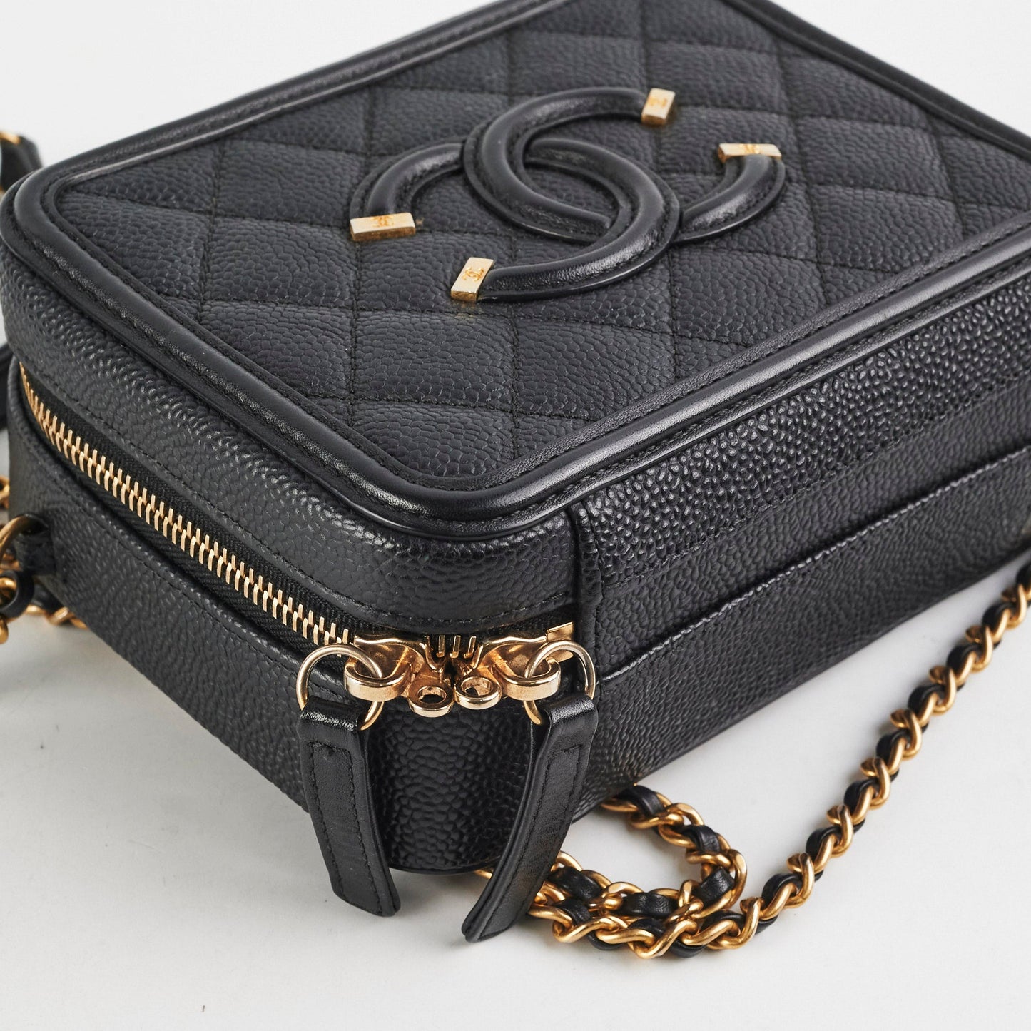 Chanel Filigree Small Caviar Vanity Black