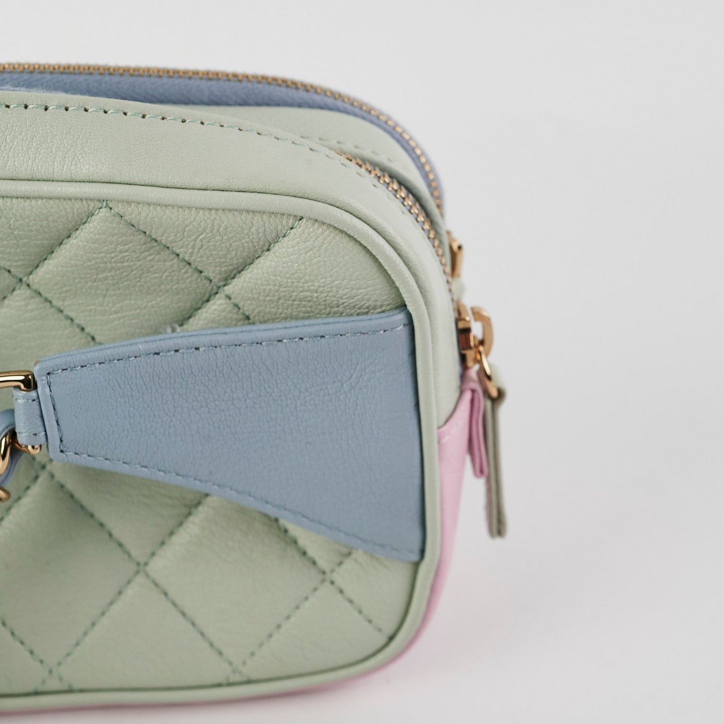 Chanel Goatskin Quilted Waist Bag Pastel