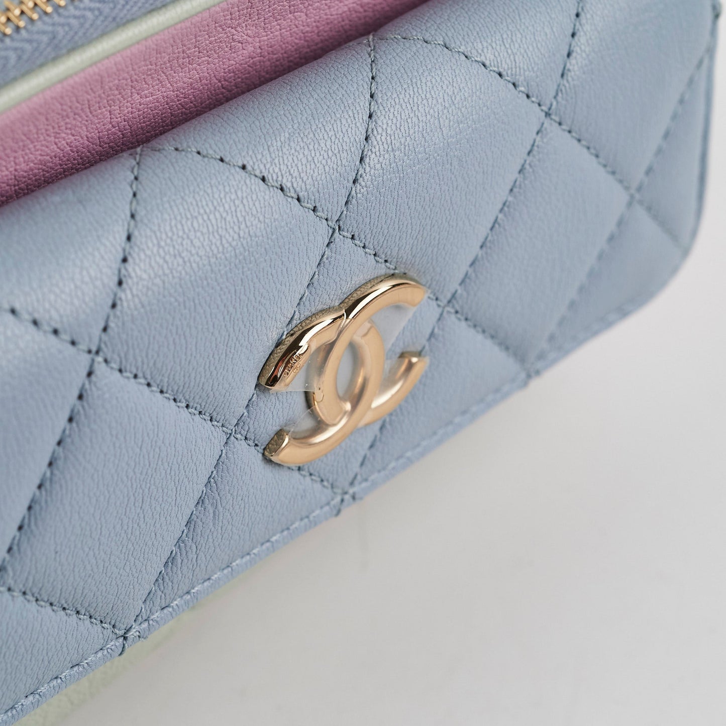 Chanel Goatskin Quilted Waist Bag Pastel