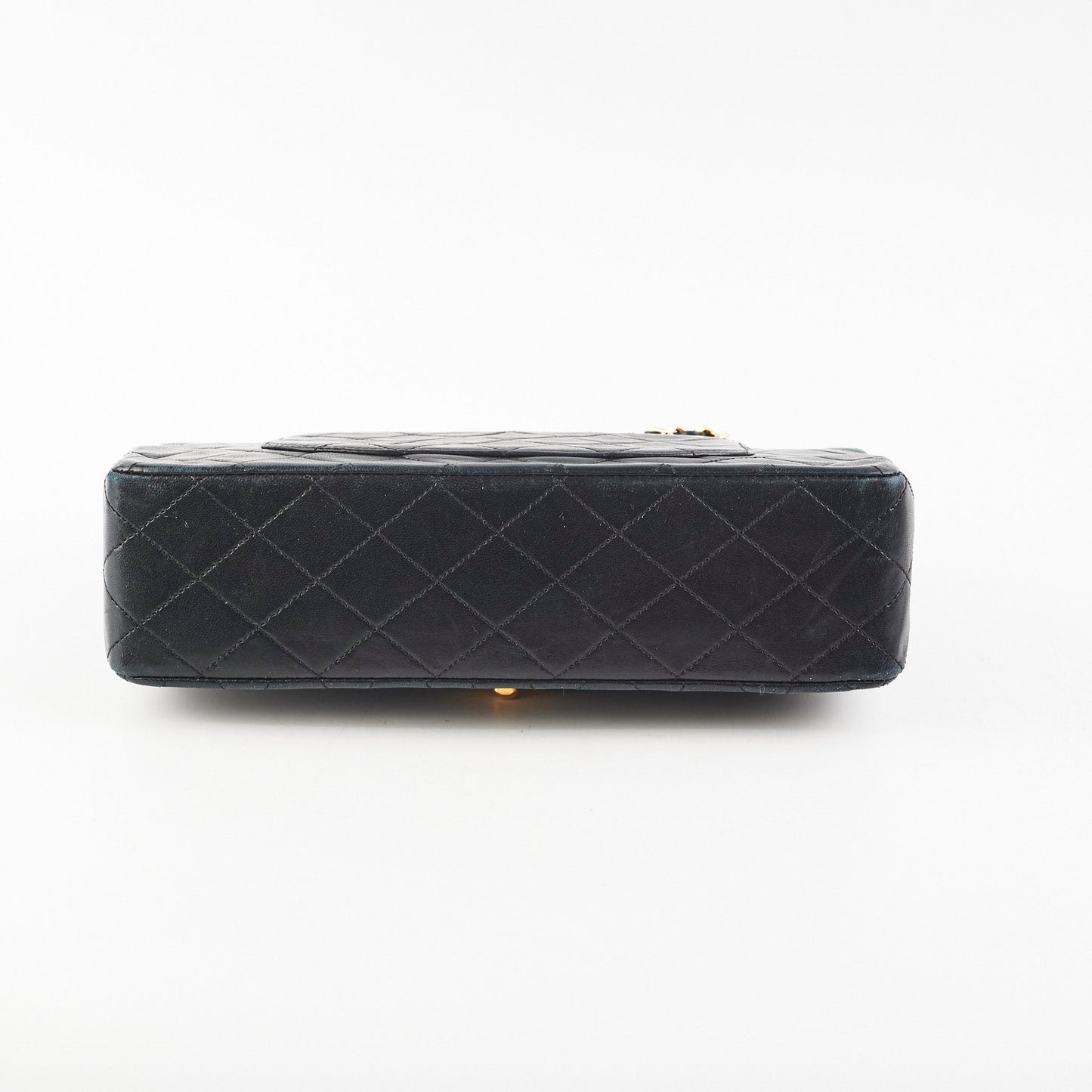 Chanel  Quilted Lambskin Medium/Large Black 24K