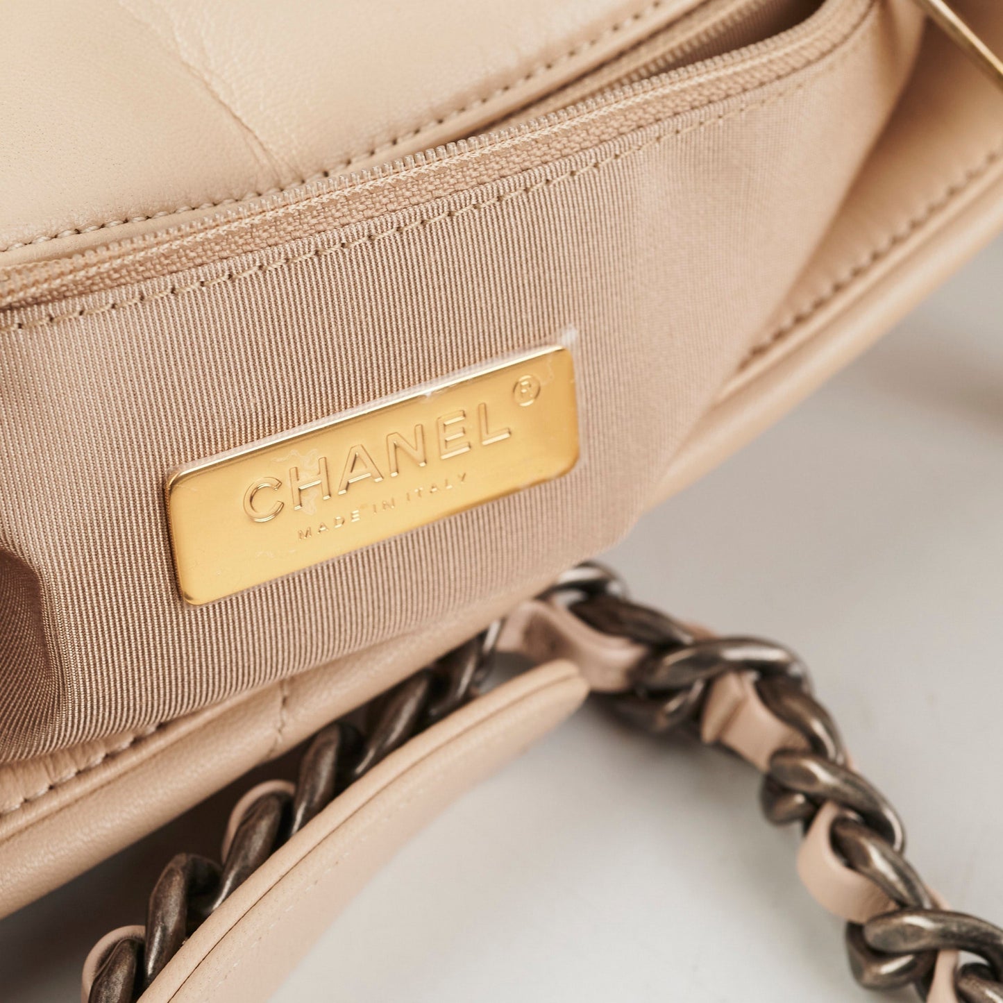 ITEM 19 - Chanel Small 19 Light Beige