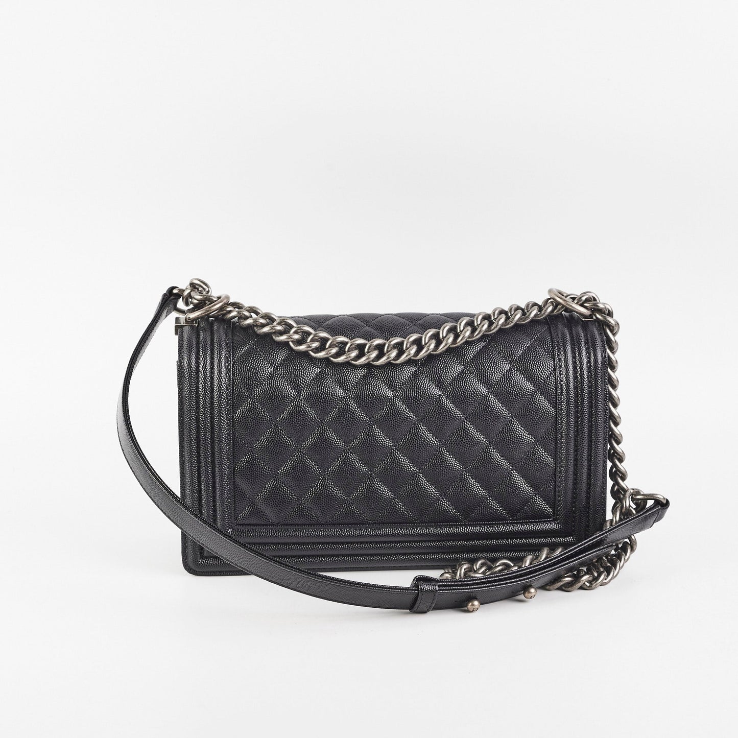 Chanel Caviar Old Medium Boy Black