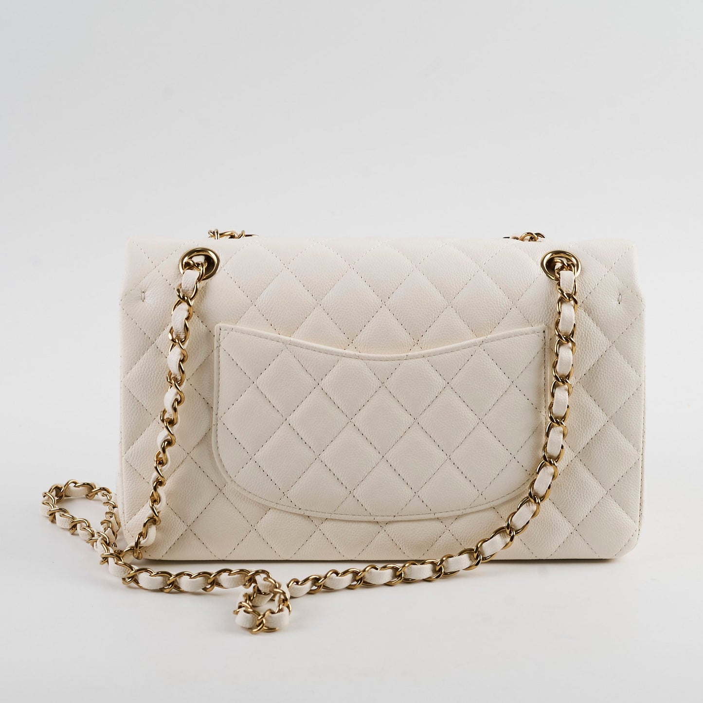 Chanel Classic Flap Medium/Large M/L Caviar White - 2023