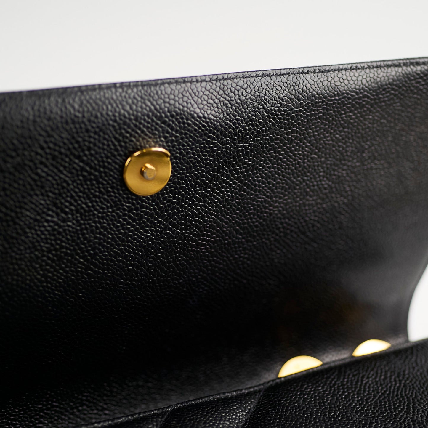 Chanel  Jumbo Single Flap Diagonal Quilted Caviar Black