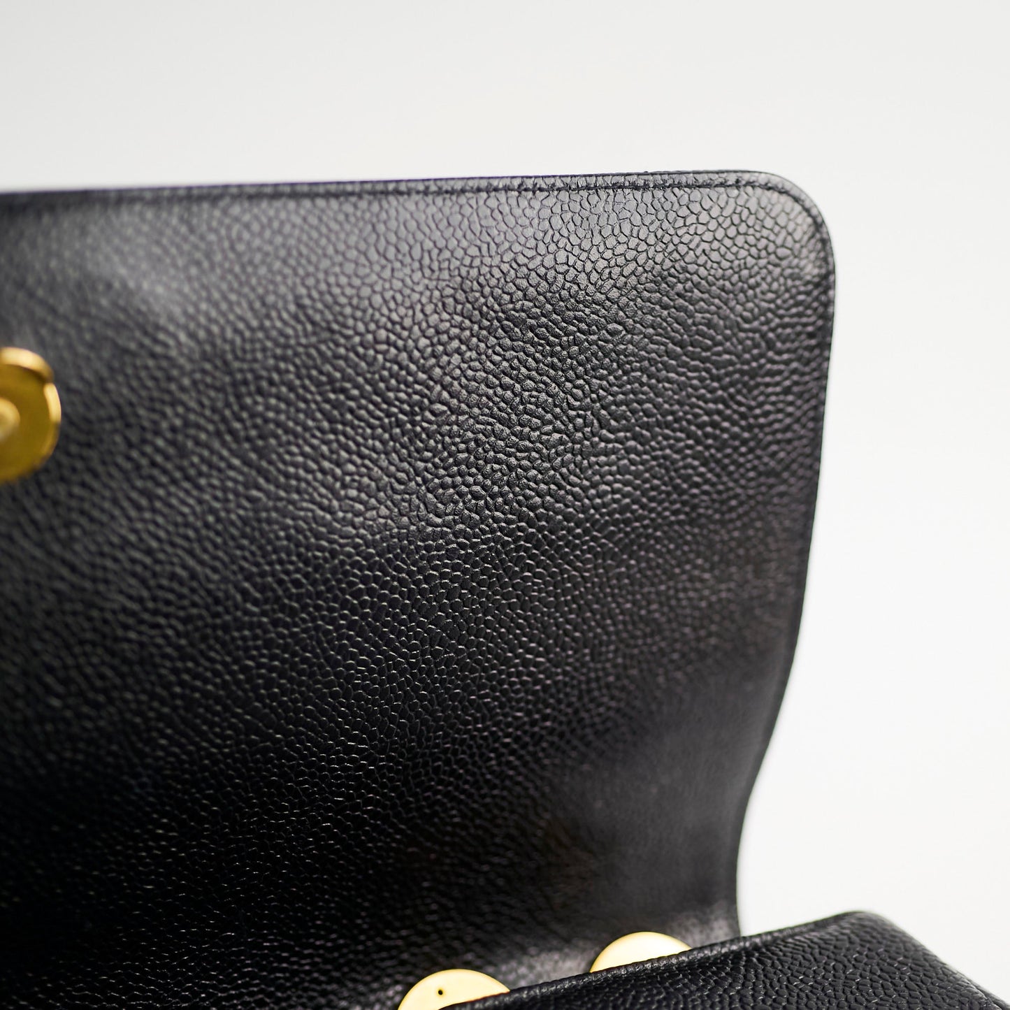 Chanel  Jumbo Single Flap Diagonal Quilted Caviar Black