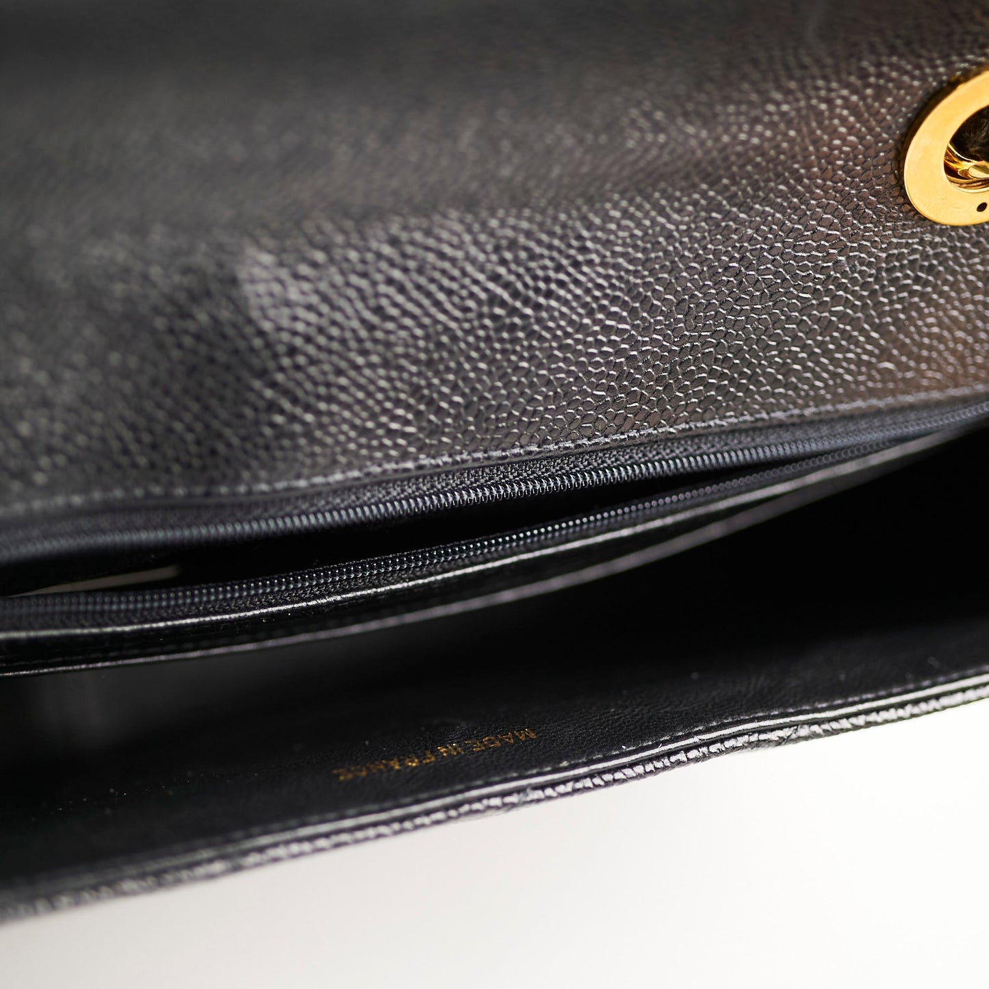 Chanel  Jumbo Single Flap Diagonal Quilted Caviar Black