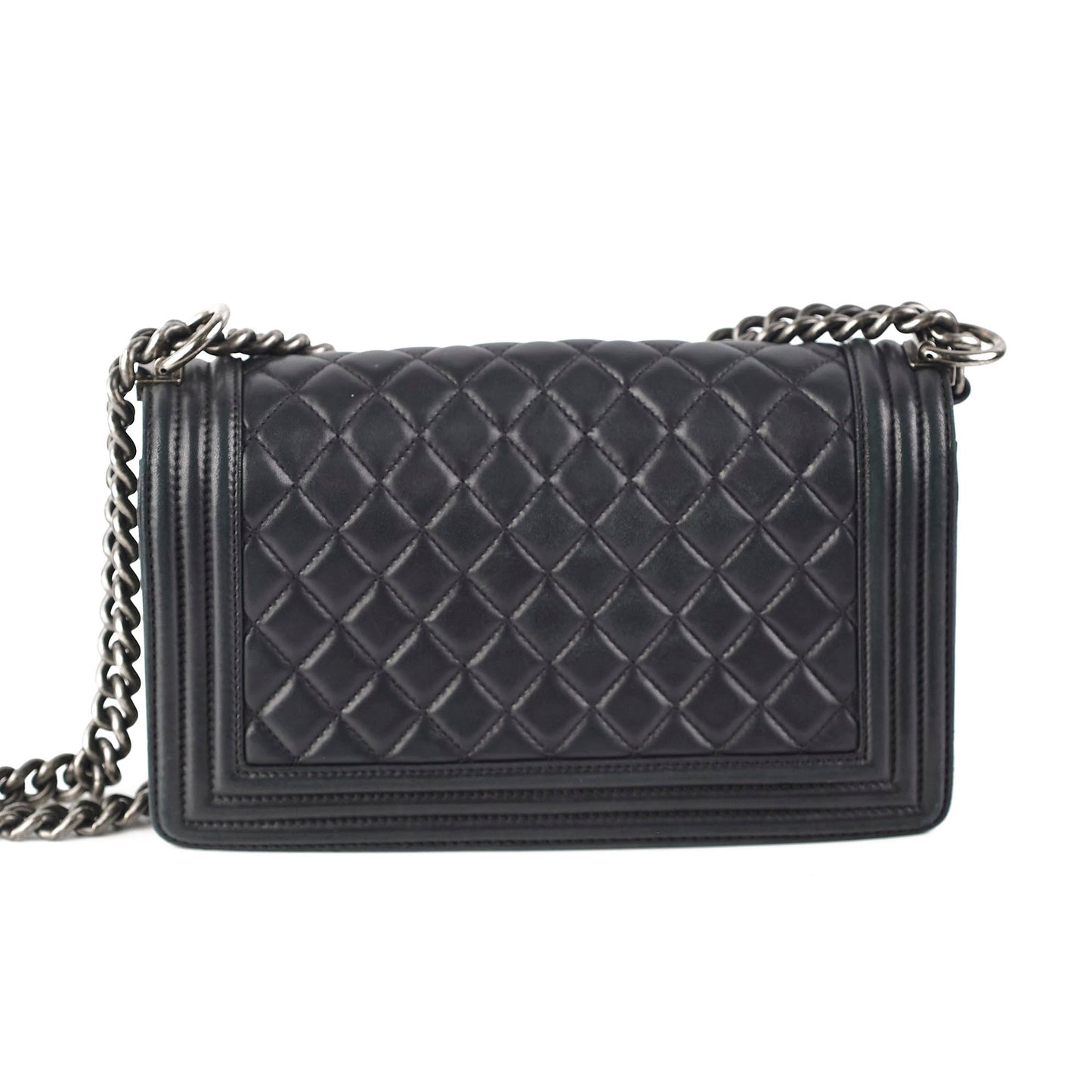 Chanel Old Medium Boy Lambskin Black