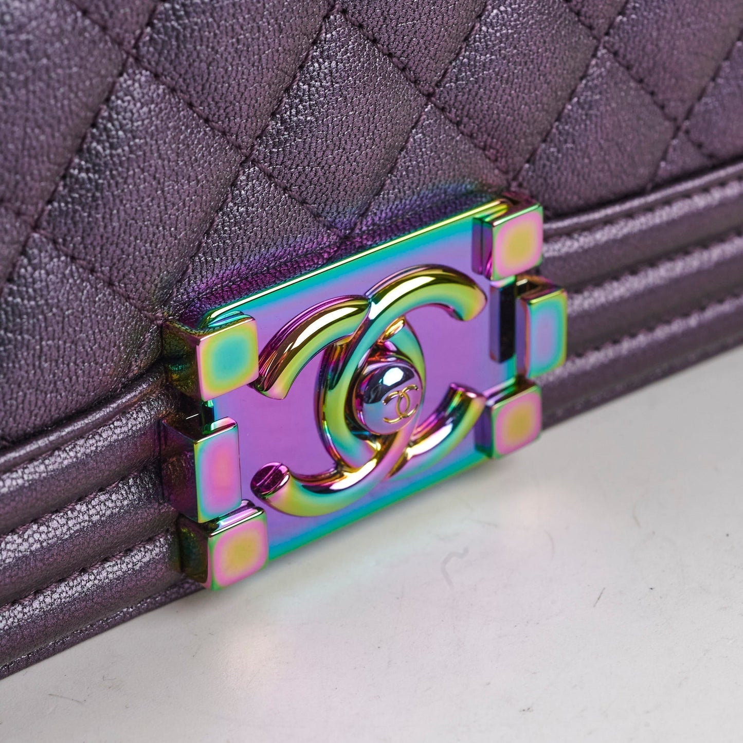 Chanel Small Boy Mermaid Purple Iridescent - Series 21