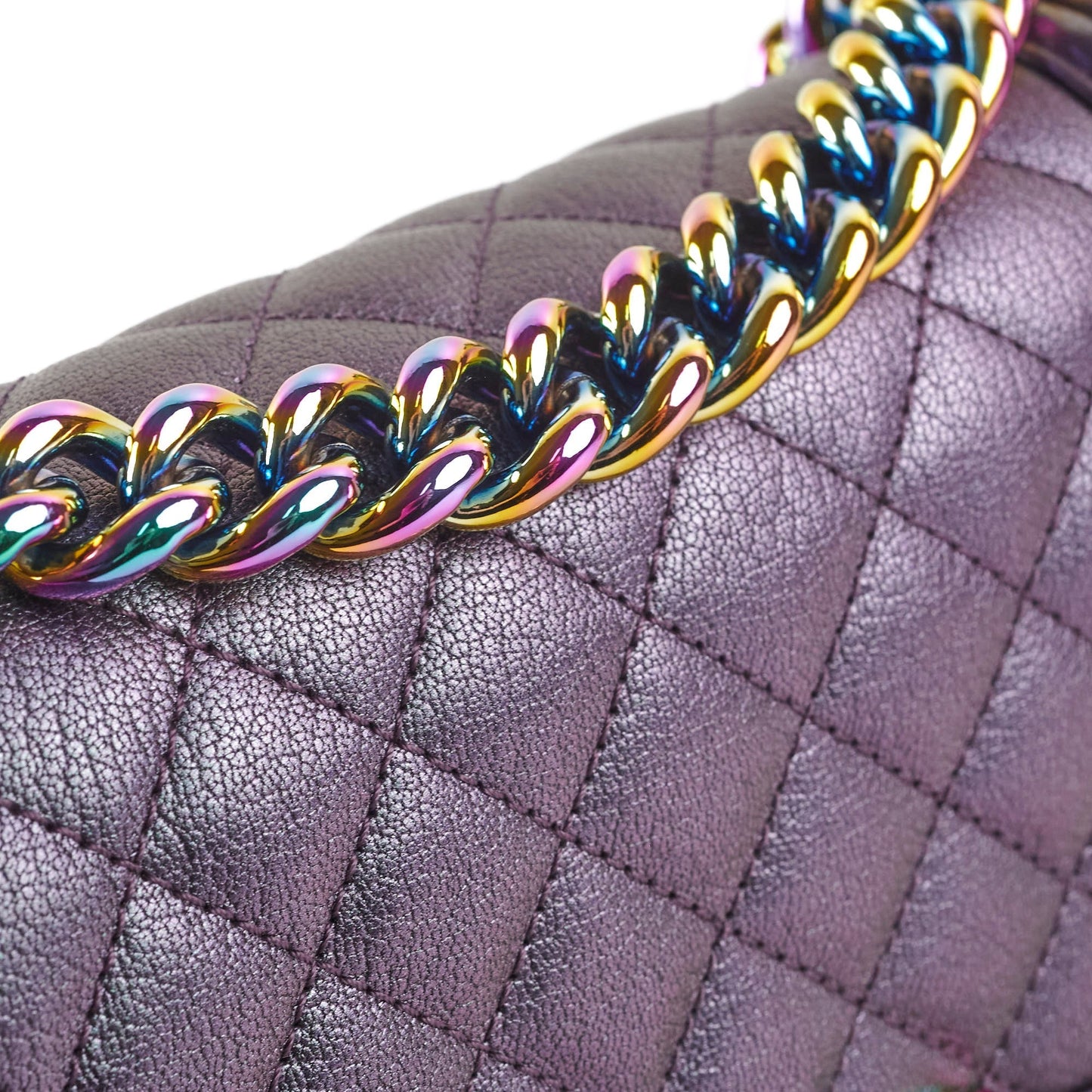 Chanel Small Boy Mermaid Purple Iridescent - Series 21