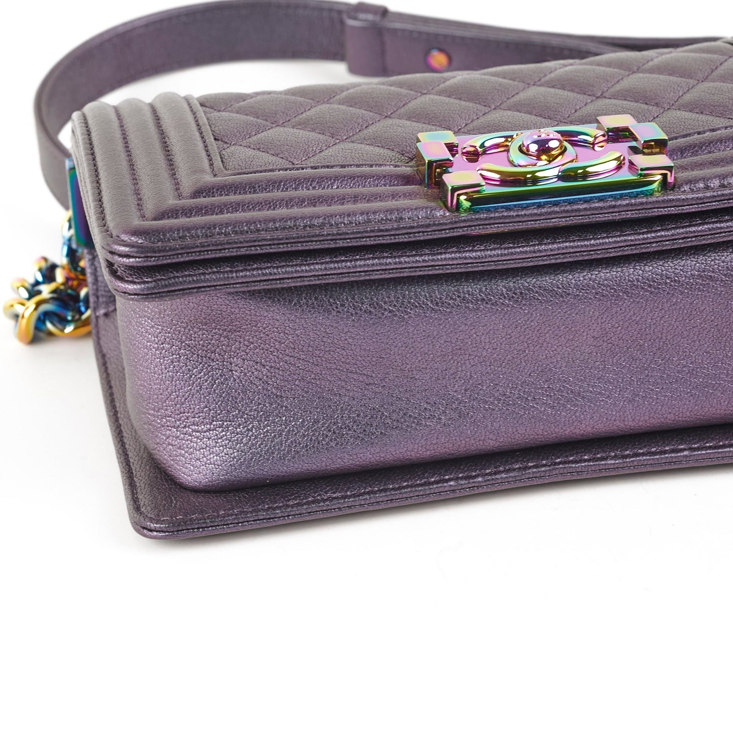 Chanel Small Boy Mermaid Purple Iridescent - Series 21