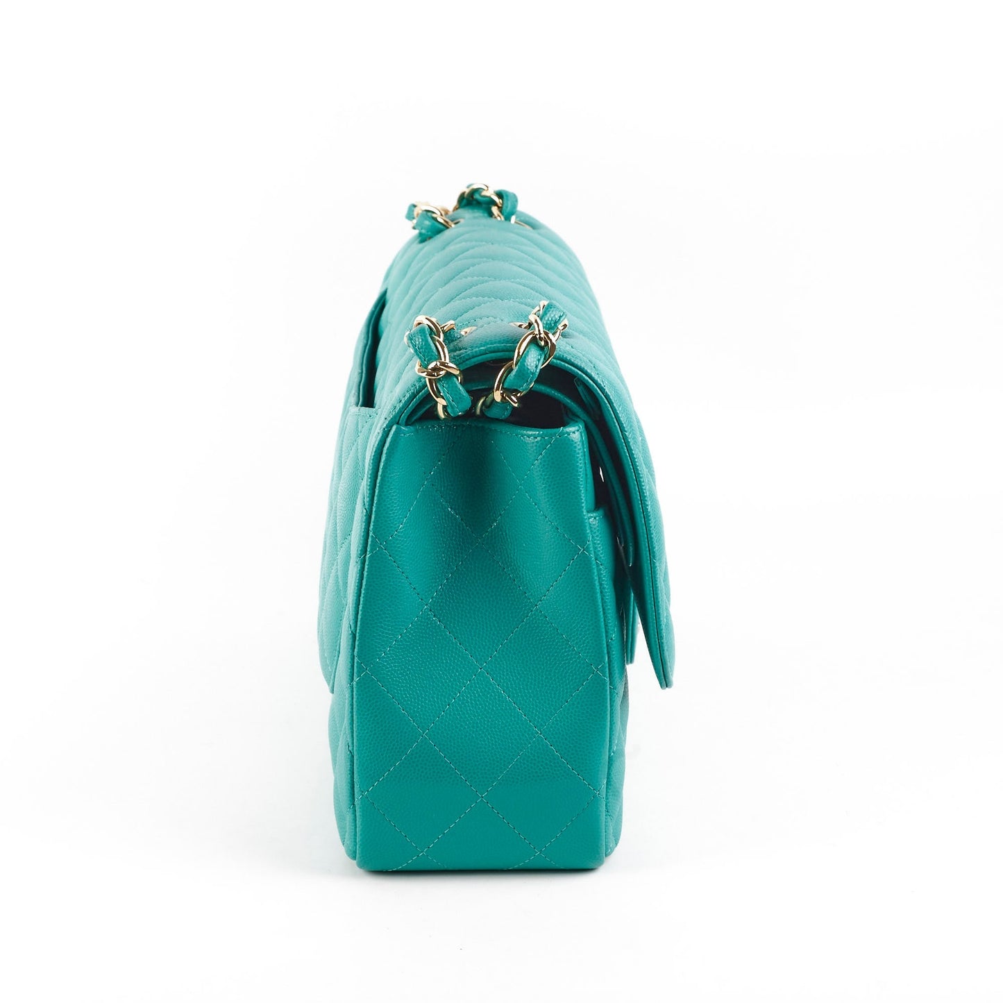 Chanel Jumbo Classic Flap Caviar Turquoise - Sereis 23