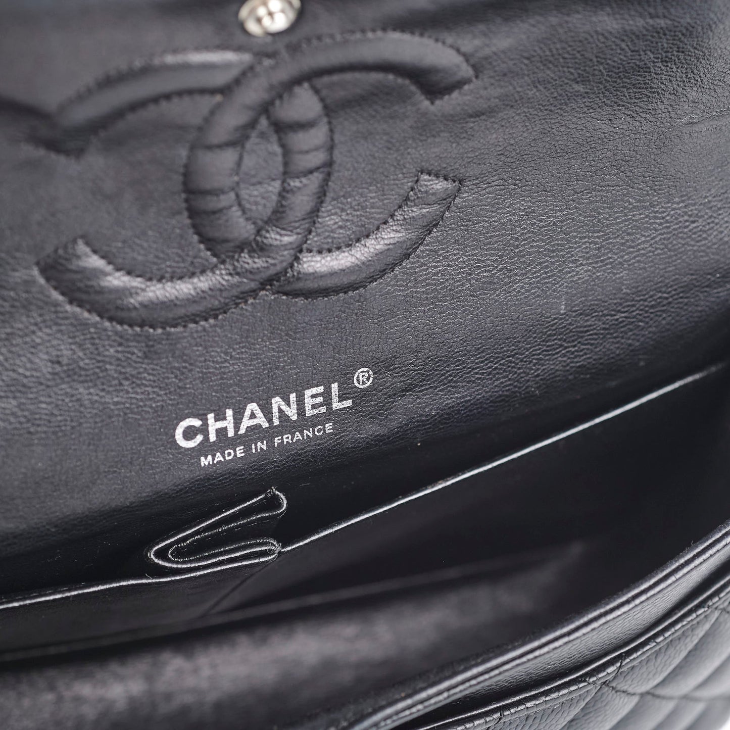 Chanel Caviar Medium/Large Double Classic Flap Black