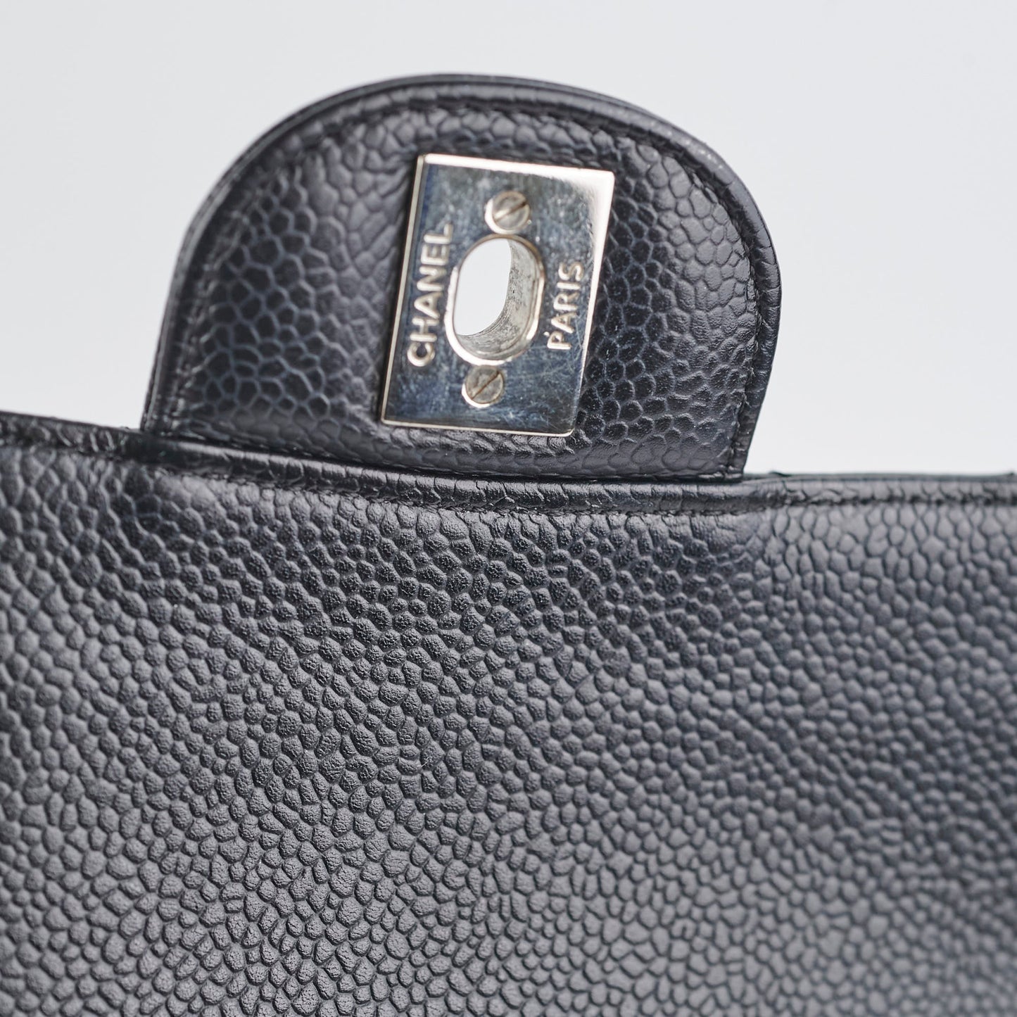 Chanel Caviar Medium/Large Double Classic Flap Black