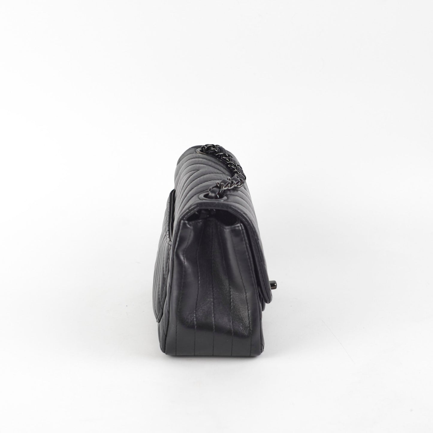 Chanel Mini Square Chevron So Black