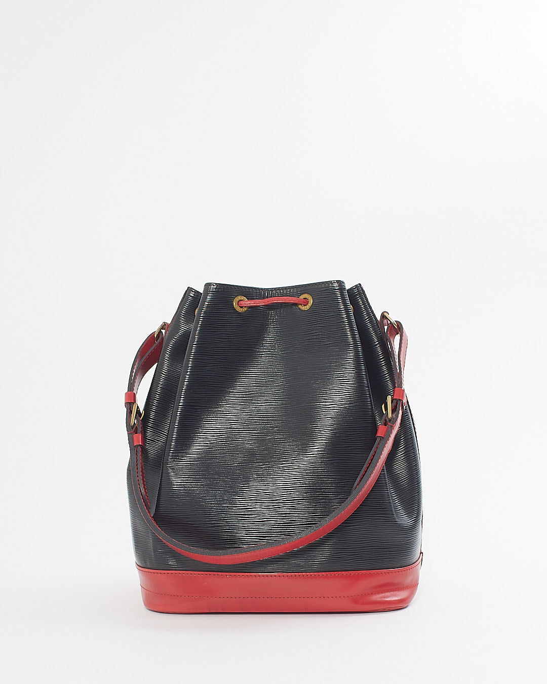 Louis Vuitton Black and Red Epi Leather Noe GM