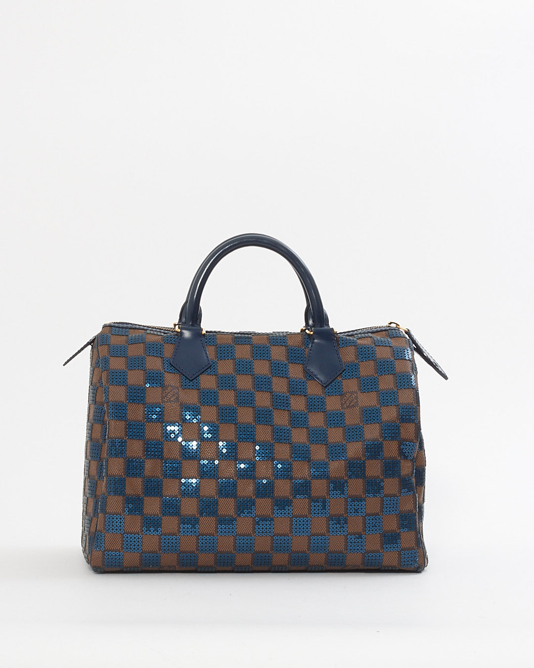 Louis Vuitton Brown Damier Navy Sequin Paillette Speedy 30