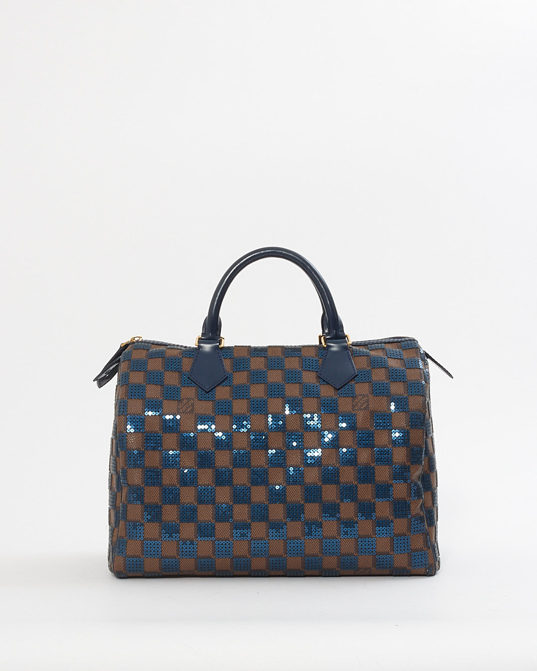 Louis Vuitton Brown Damier Navy Sequin Paillette Speedy 30