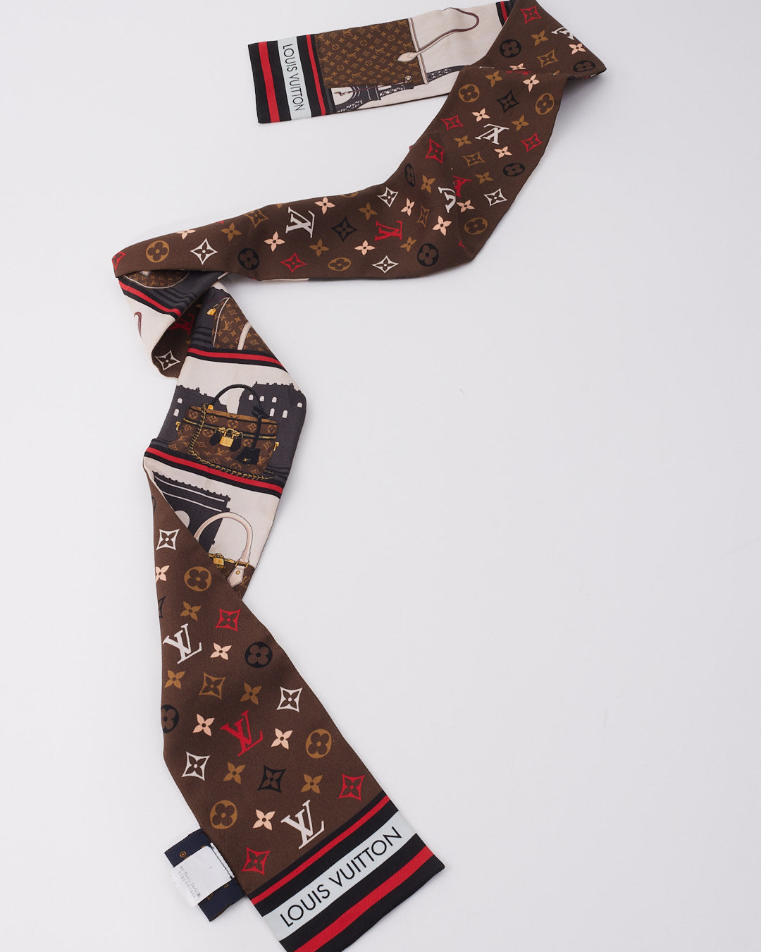 Louis Vuitton Brown Monogram Silk Bandeau Scarf