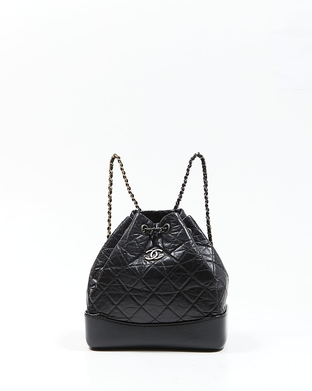 Chanel Black Quilted Lambskin Gabrielle Chain Backpack