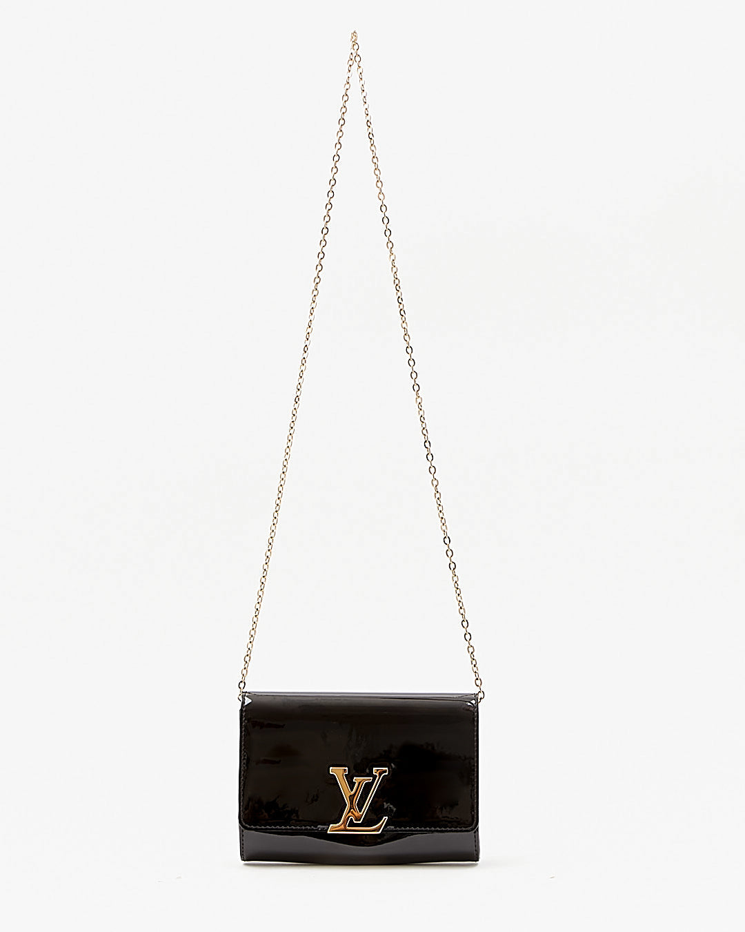 Louis Vuitton Black Vernis Leather Louise PM Chain Bag
