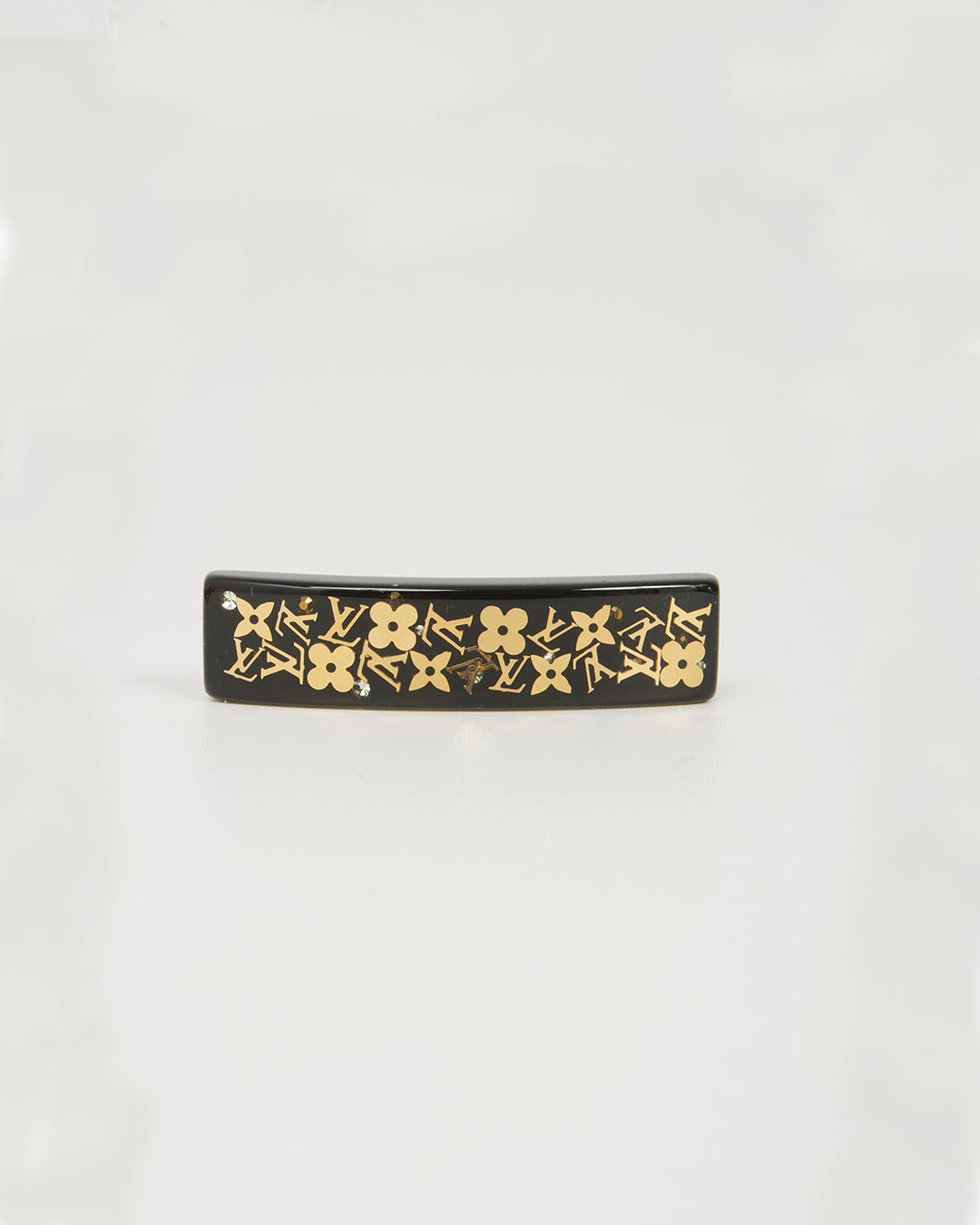 Louis Vuitton Black Monogram Inclusion Barrette Hair Clip