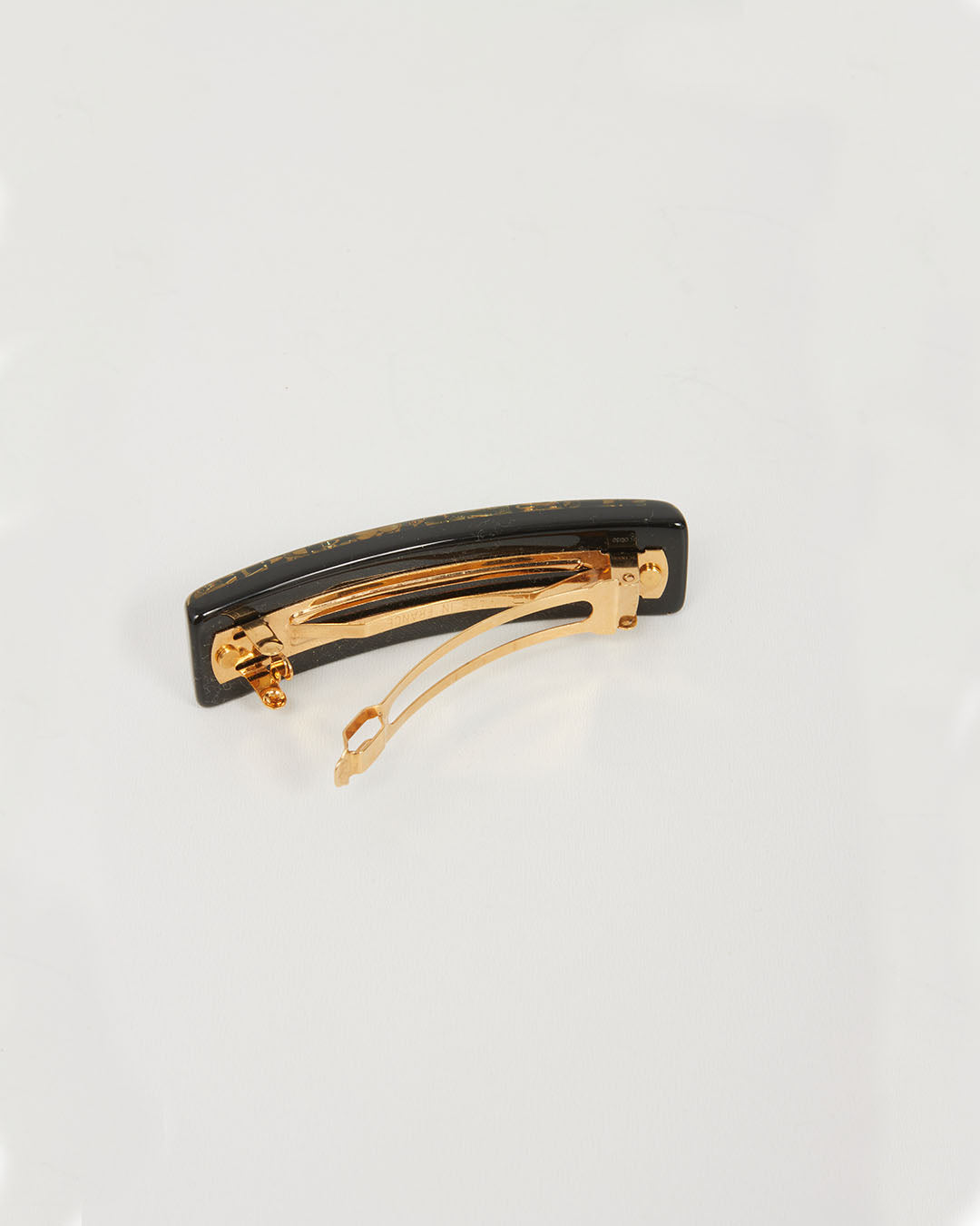 Louis Vuitton Black Monogram Inclusion Barrette Hair Clip