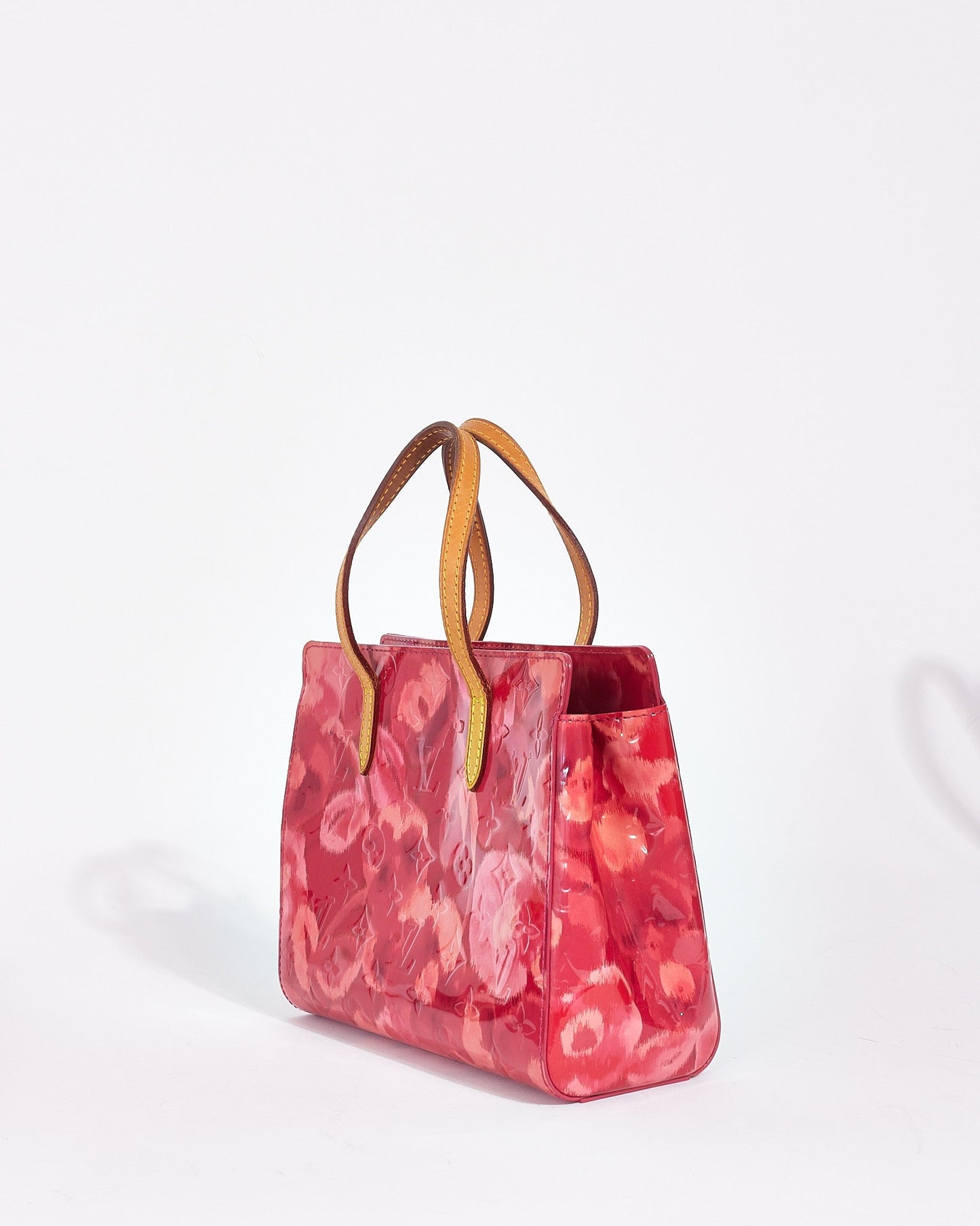 Louis Vuitton Pink Monogram Vernis Ikat Roses Catalina BB