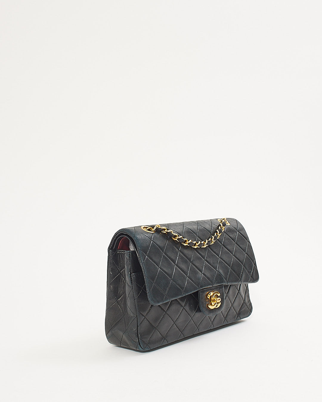 Chanel Black Lambskin   24K Gold Plated Medium Classic Double Flap Bag
