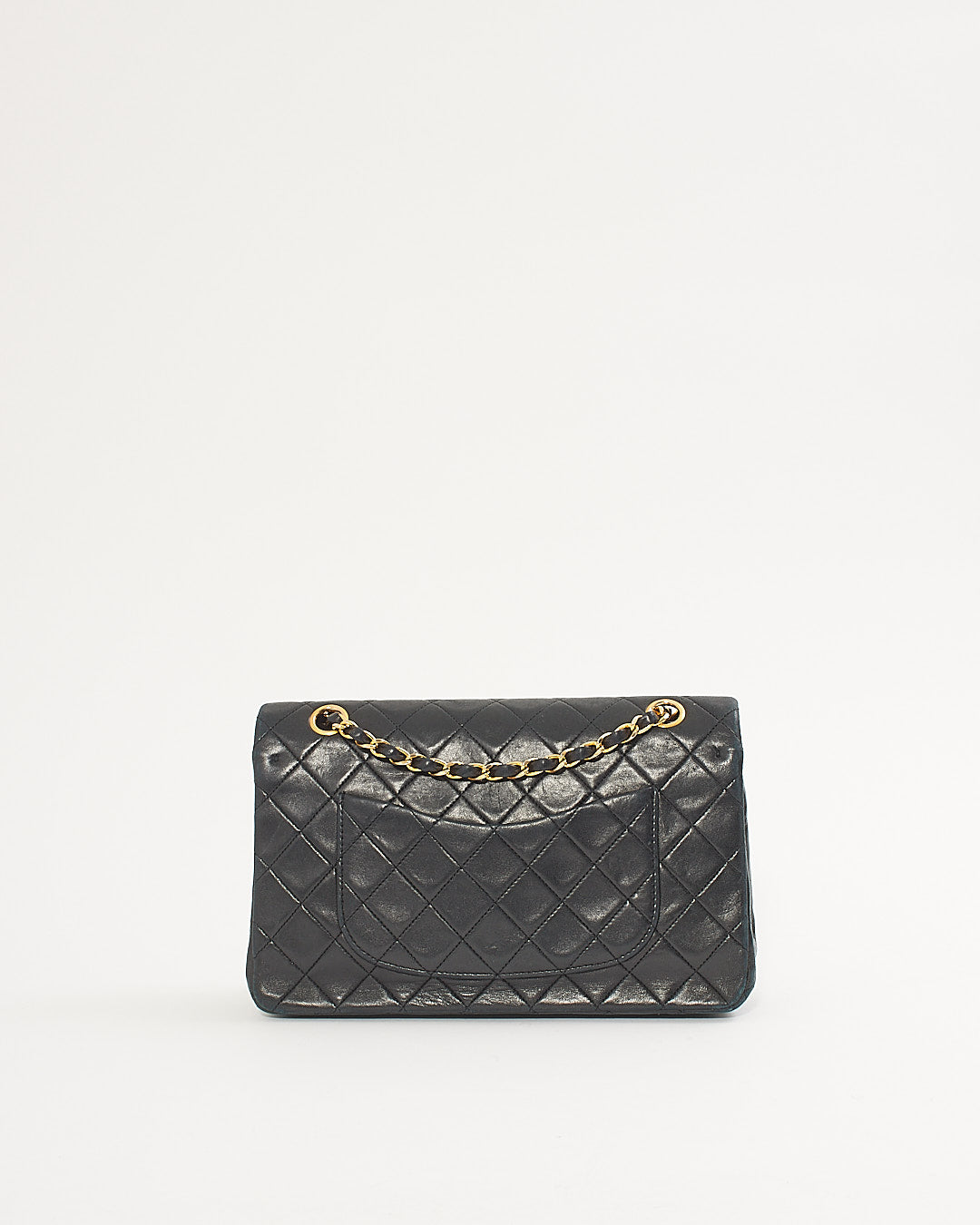 Chanel Black Lambskin   24K Gold Plated Medium Classic Double Flap Bag